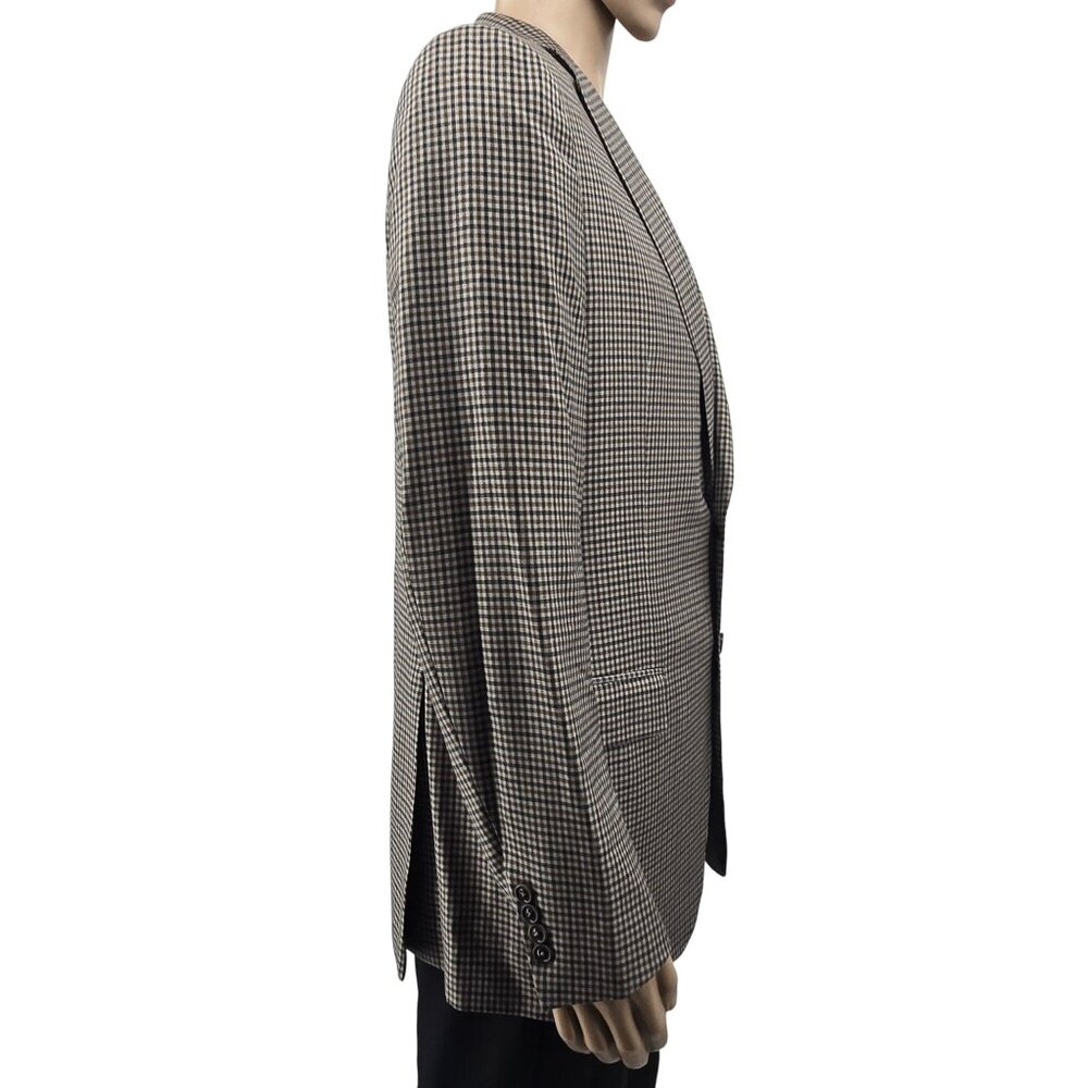 Ermenegildo Zegna Mens Checkered Wool Blazer 42L - Picture 2 of 12